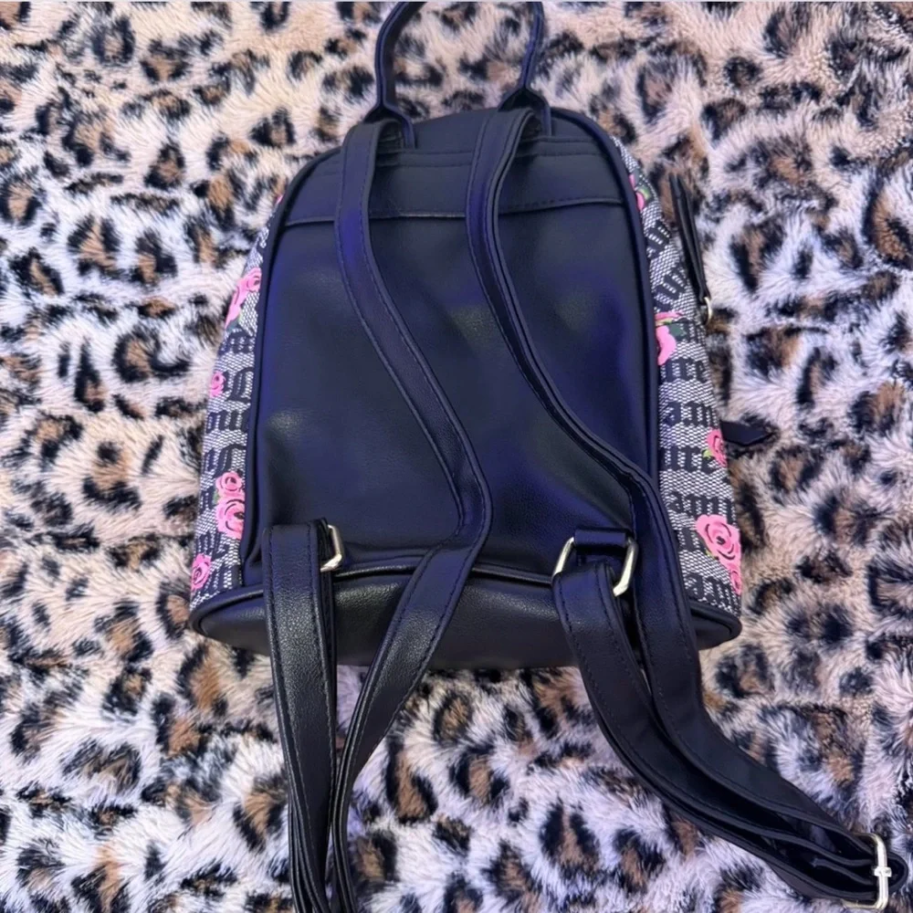 Juicy Couture Floral Black and Pink Backpack - Picture 3 of 3